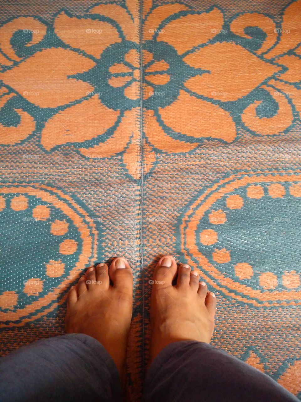 Look at carpet .