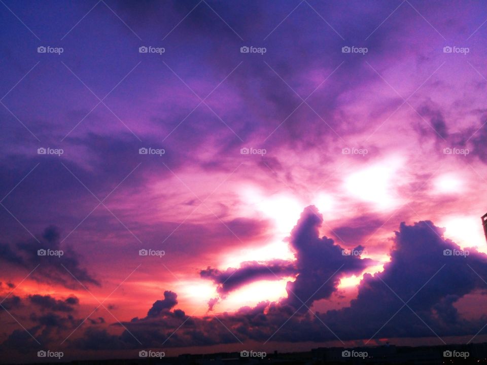 Angel clouds. Cloud formation in the shape of an angel