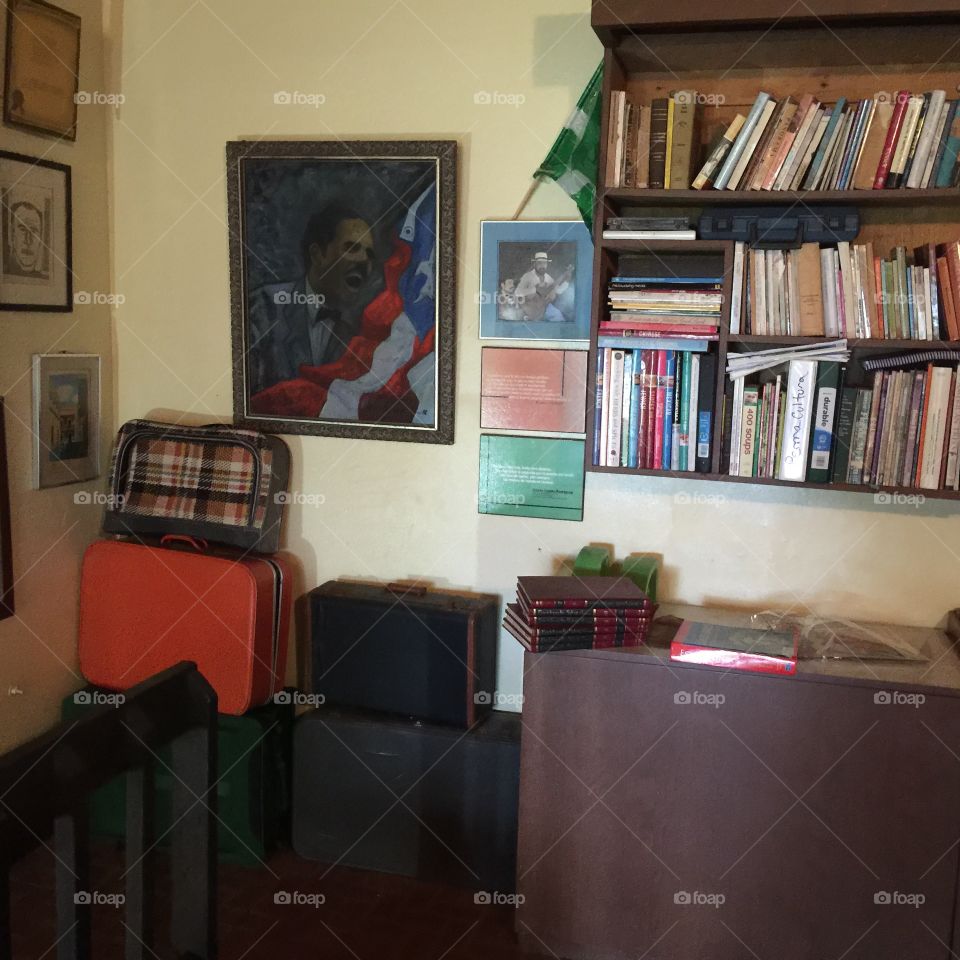 A roon. a room with old articles and books