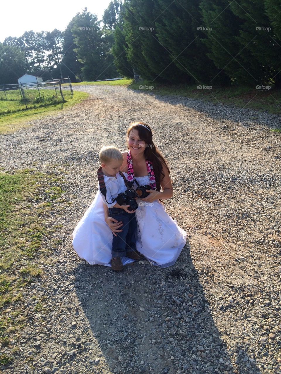 Camera, son and a dress 