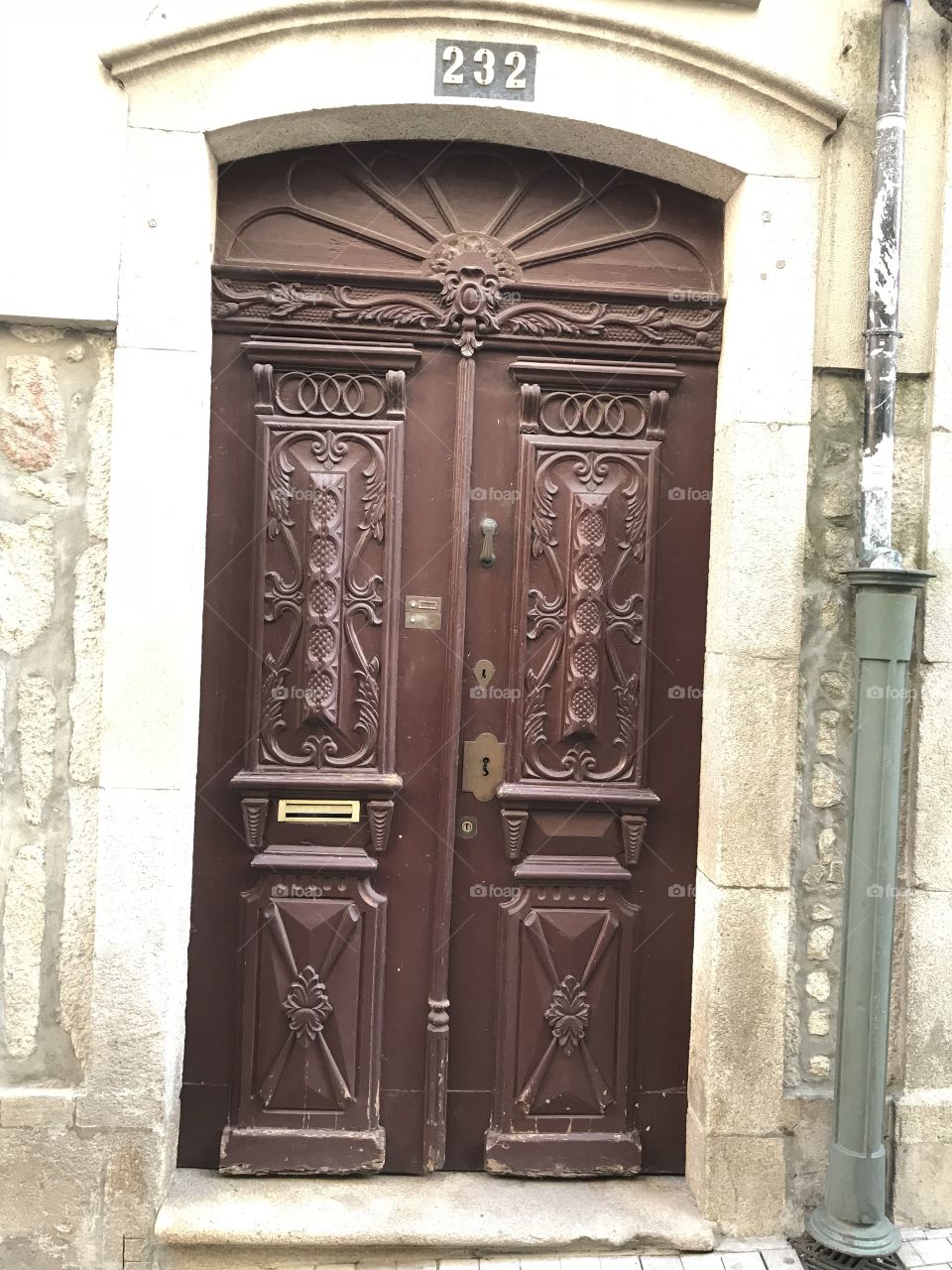 Old and beautiful wooden door 