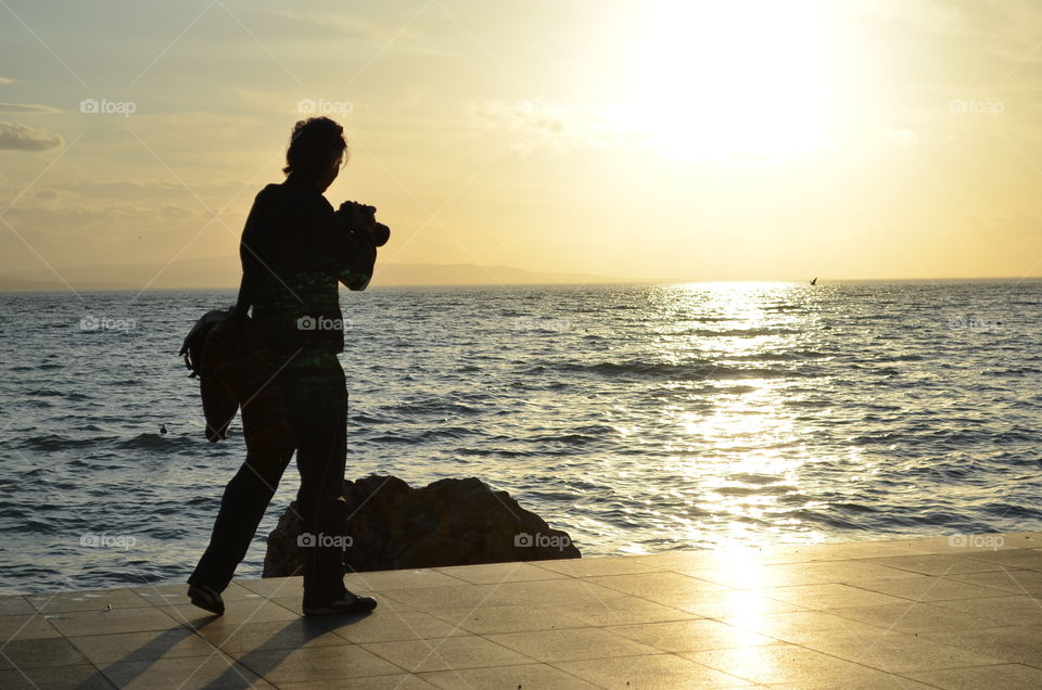 Silhouette of photographer. silhouette