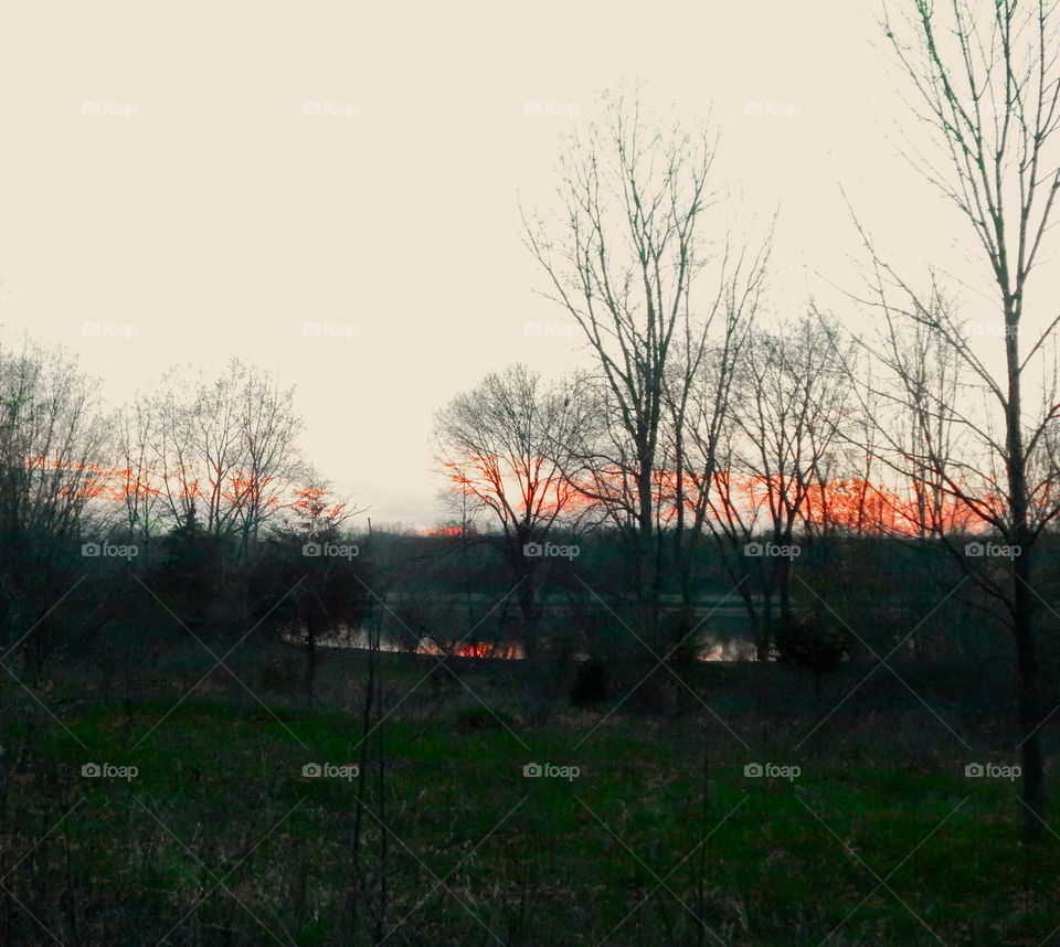 sunset in the country