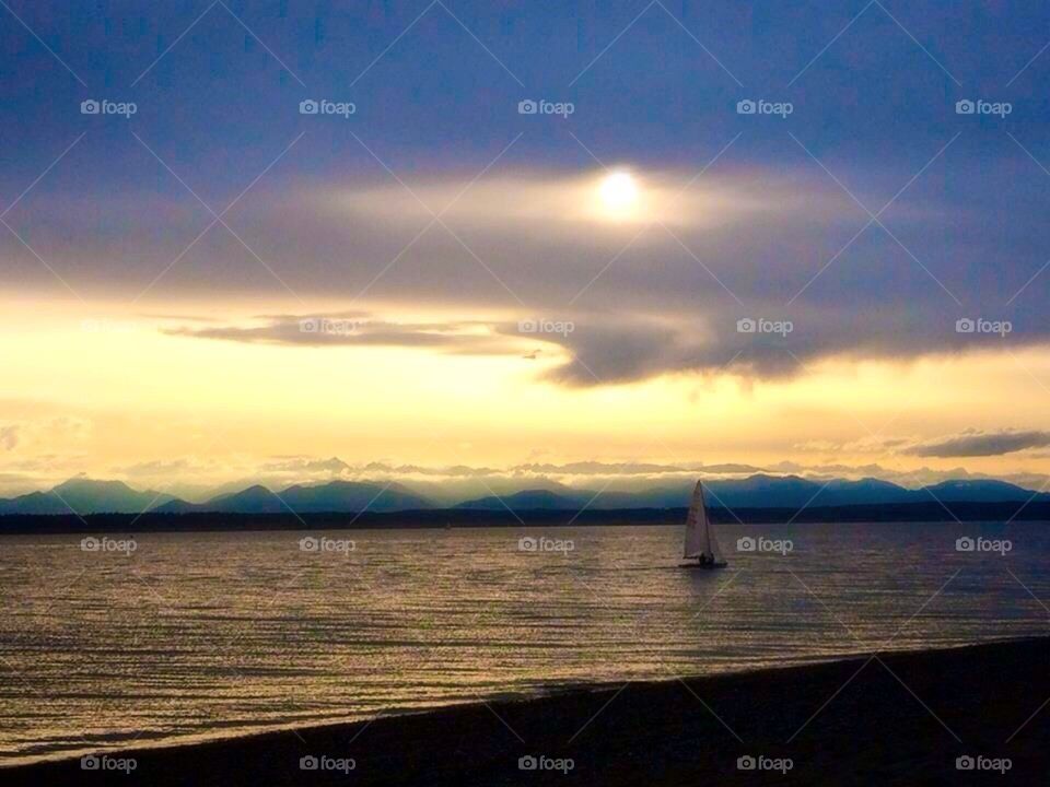 Seattle Beach Sunset