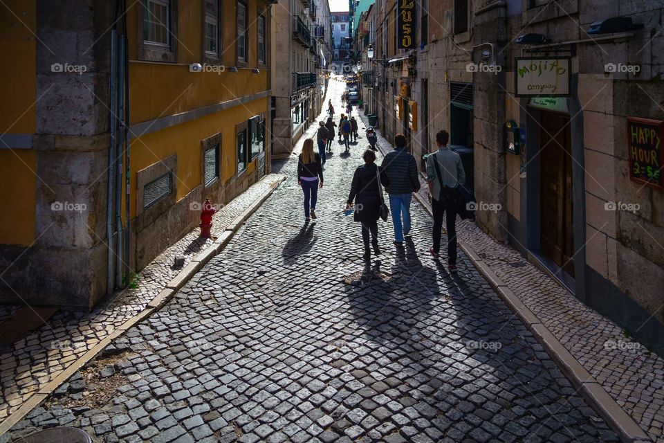 View down the alley 