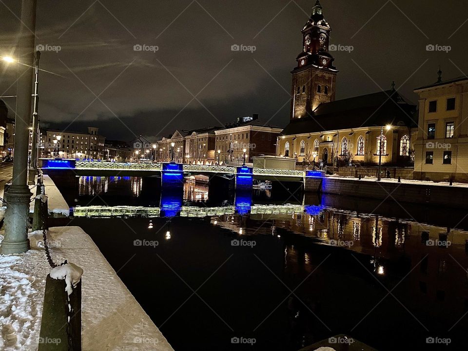 A cold February night in Göteborg, Sweden