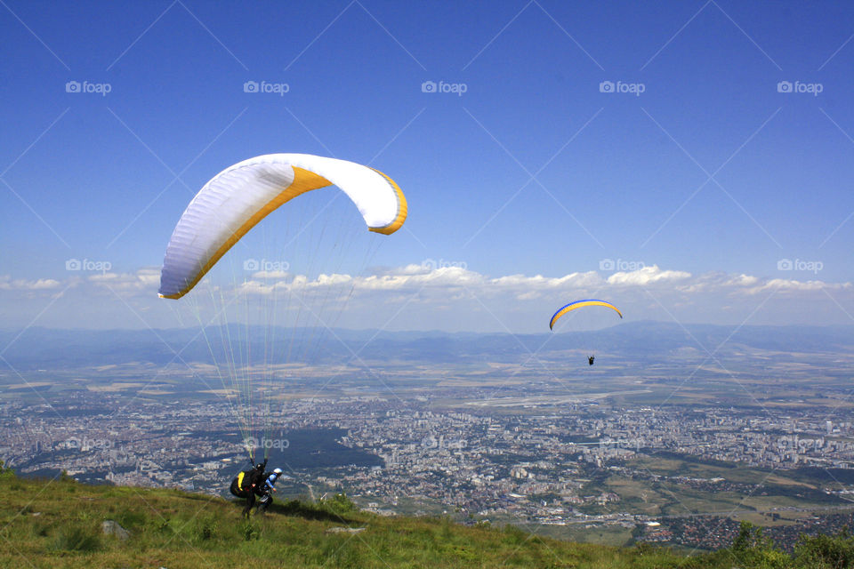 Extreme sports over the city