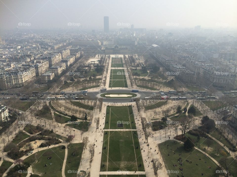Bird's Eye. View from the Eiffel Tower