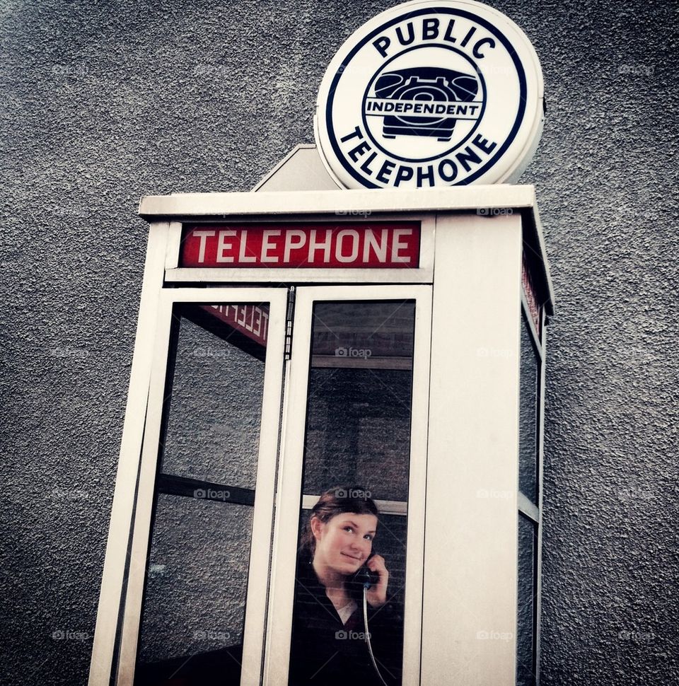 Girl in Phone Booth