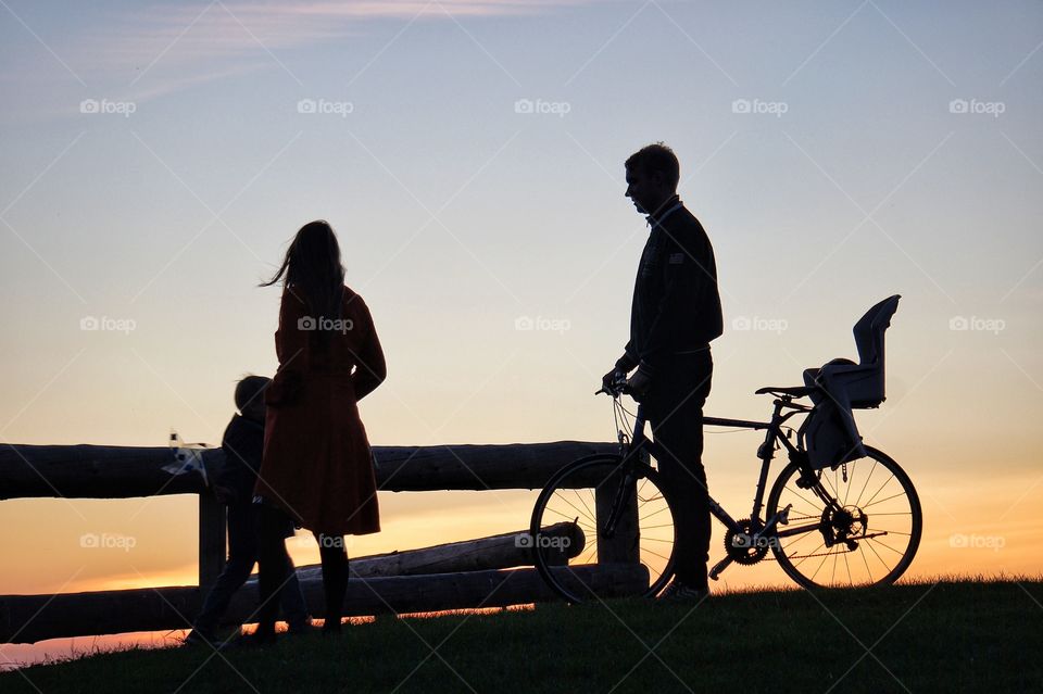 Family in Silhouette 