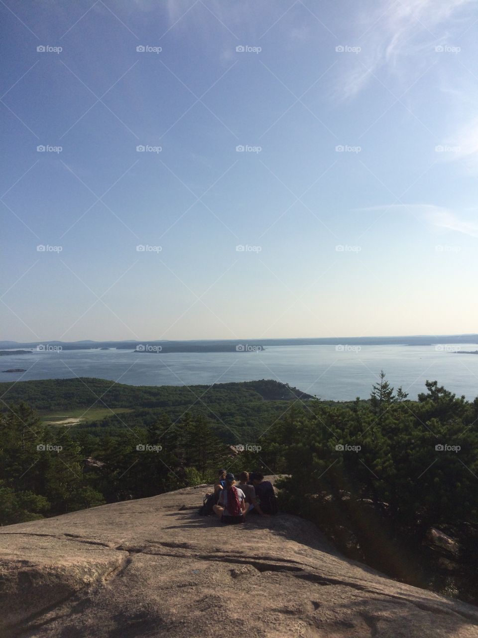 Mountain top ocean view 