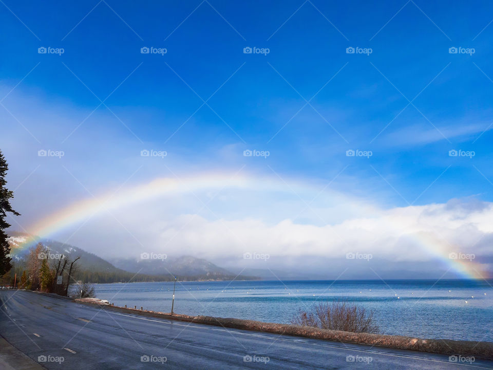 Rainbow... 💙. Lake Tahoe trip...