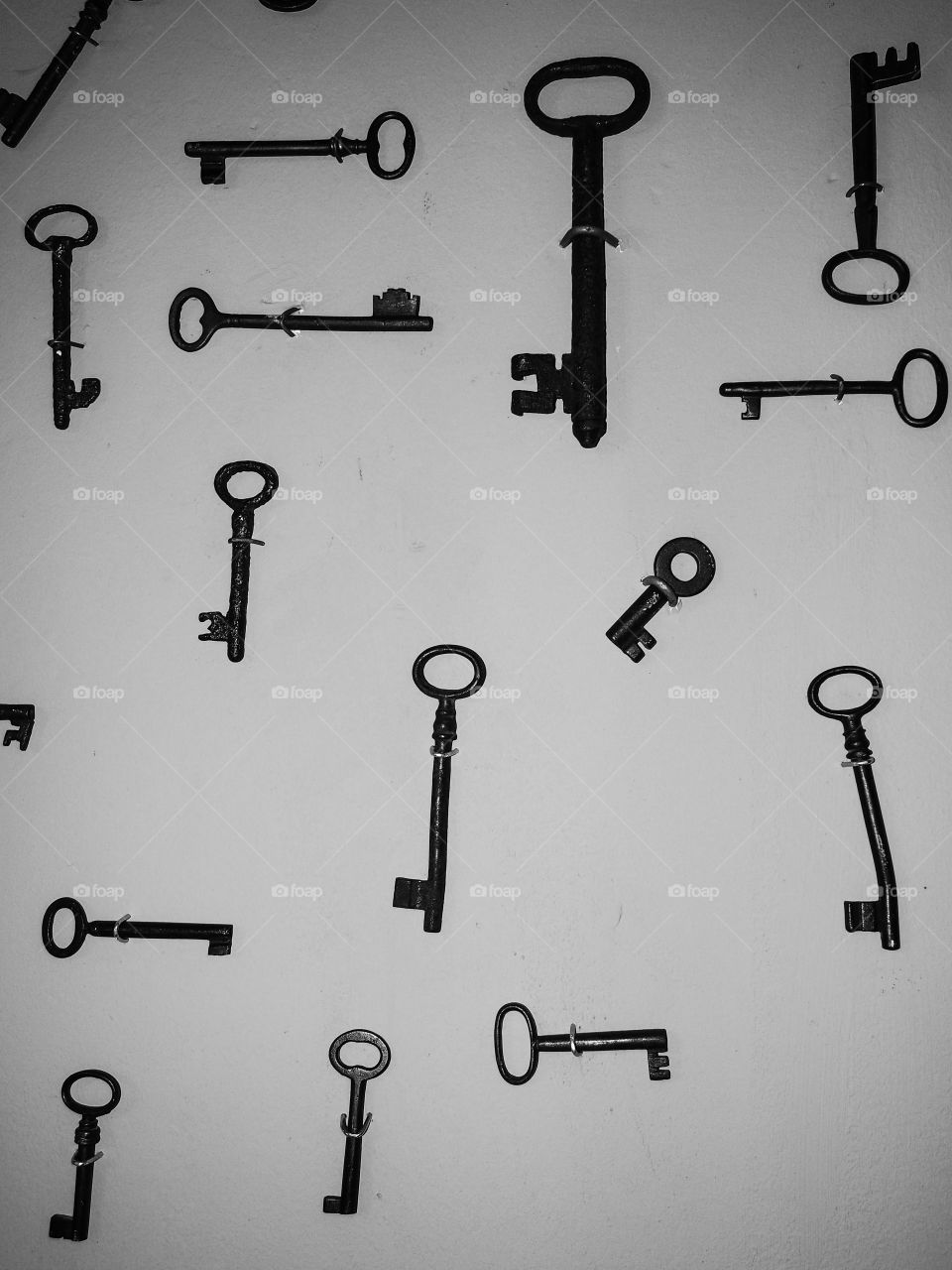 Studio shot of various keys