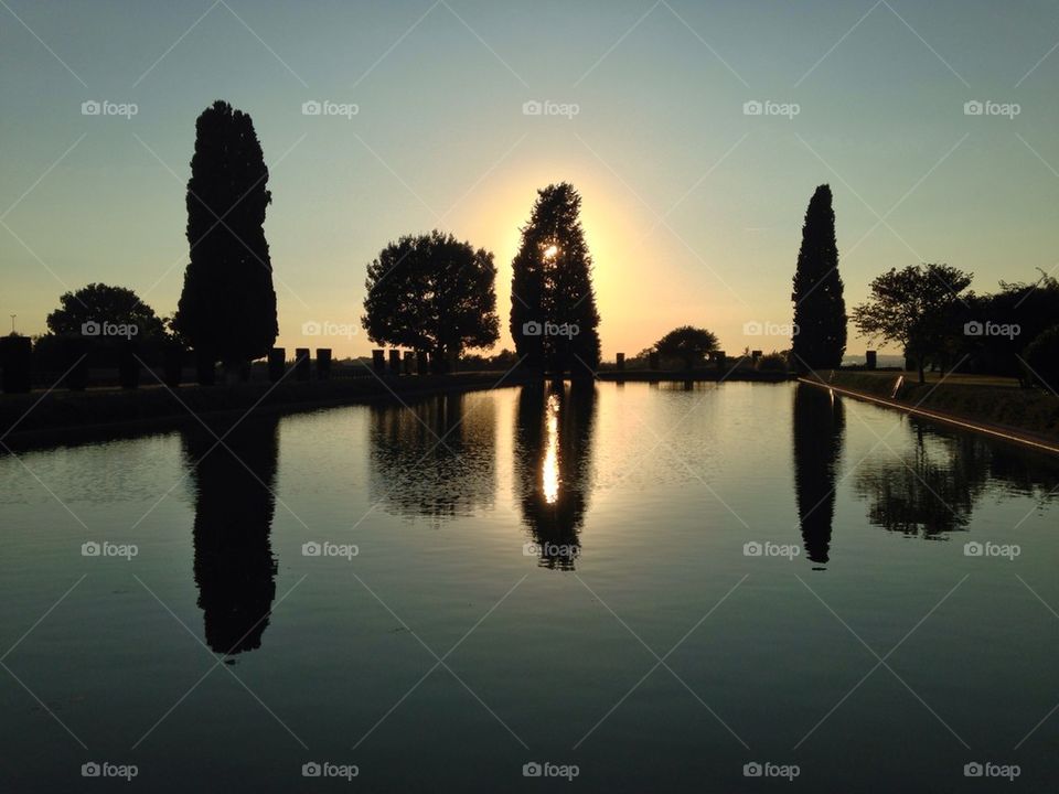 Reflections. Hadrian's villa. Tivoli. Italy