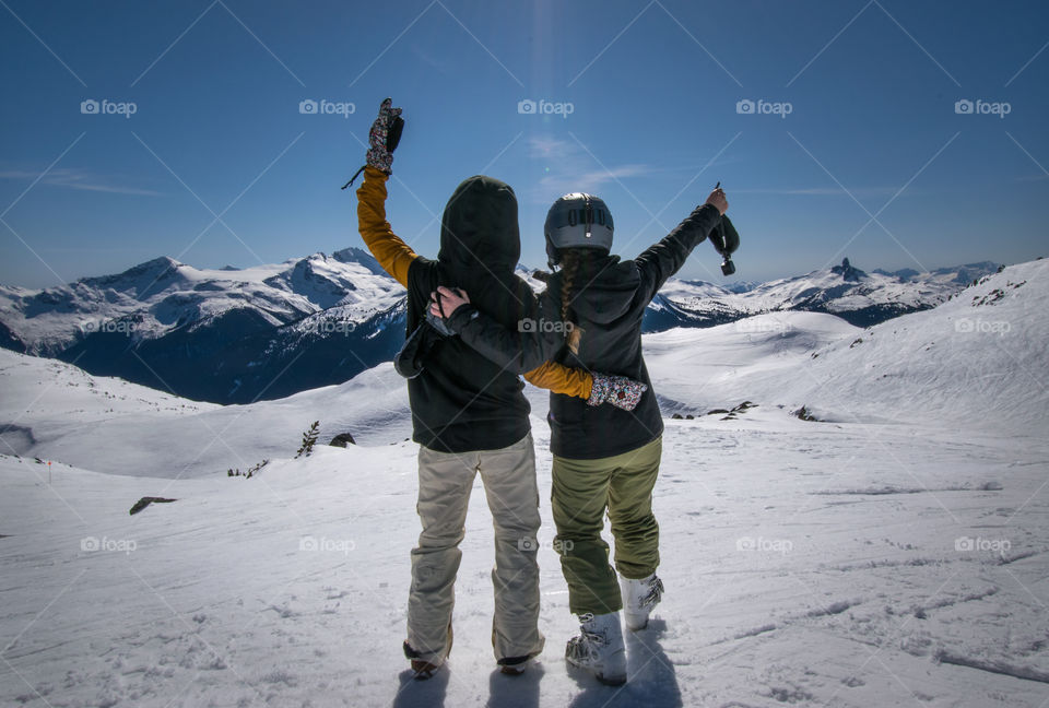 Enjoying the sunny day in the mountains