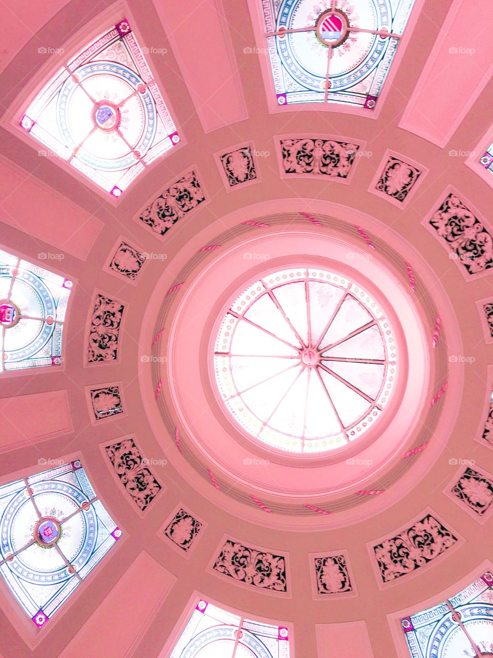 Pink ceiling