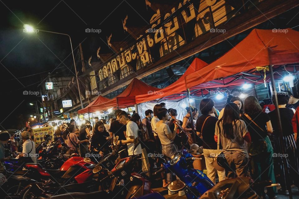 Saturday Night Market in Chiang Mai, Thailand 