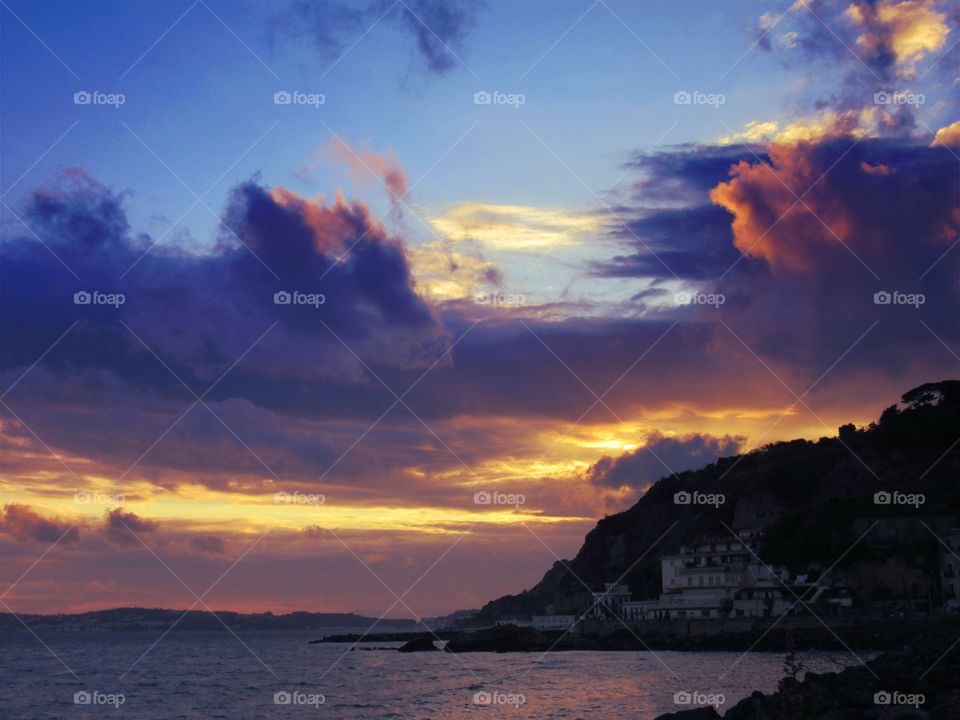 Storm clouds over la pietra, Italy