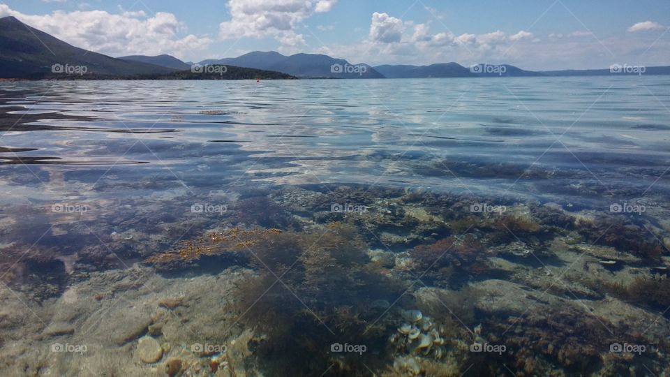 Scenic view of idyllic sea