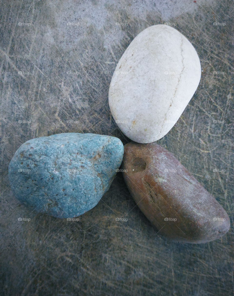 Three natural stones