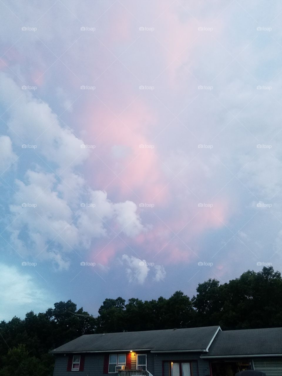 beautiful colors in the clouds.