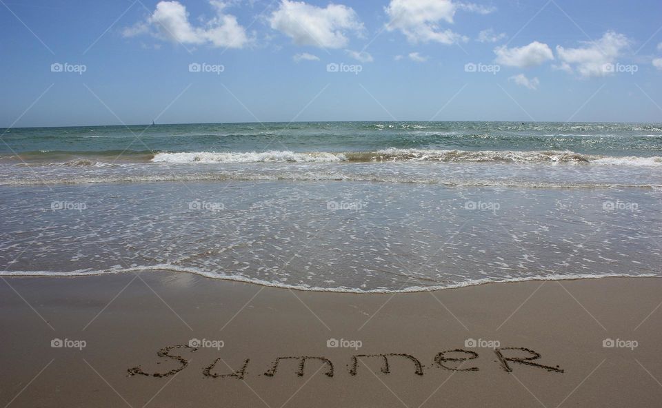 Signature on the beach 