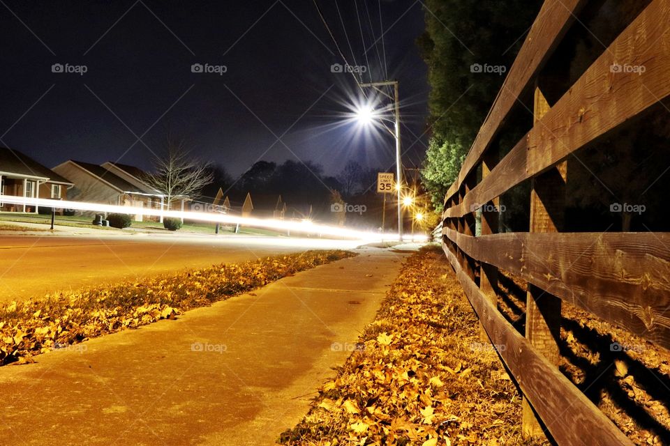 Long exposure street view