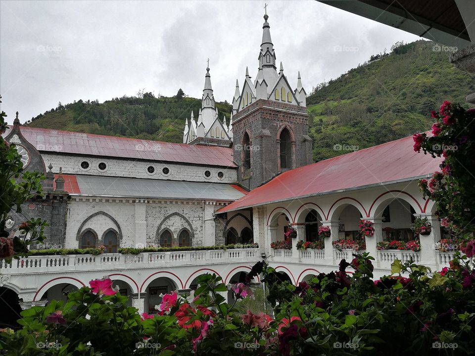 Courtyard in Baños, Ecuador