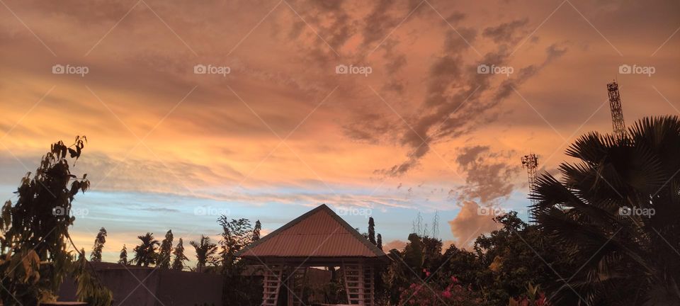 Clouds in the sky of Jakarta City