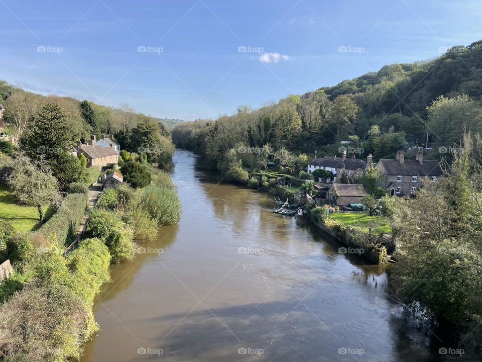 Riverside view taken from the centre of the bridge 