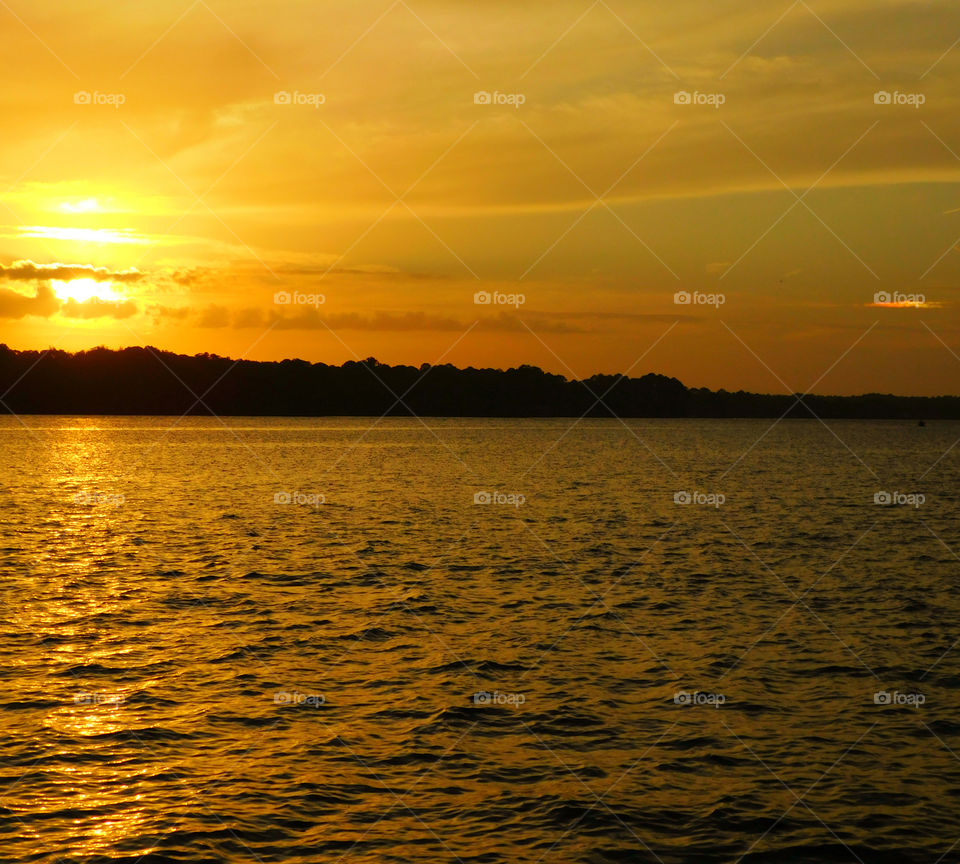 Dramatic sky over the tranquil scene