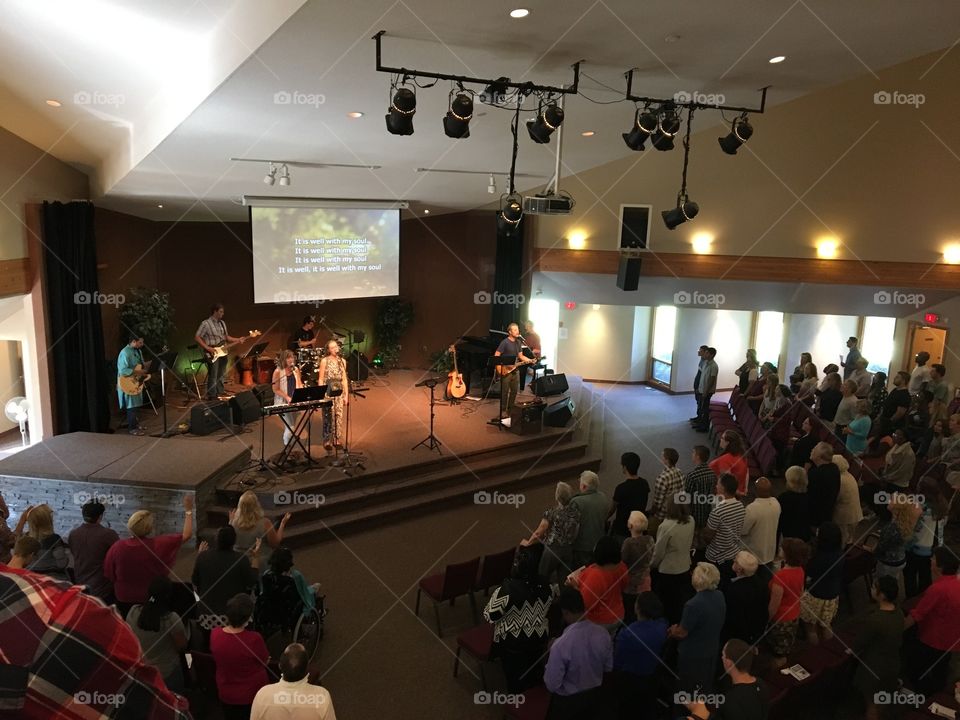 Packed church service! 