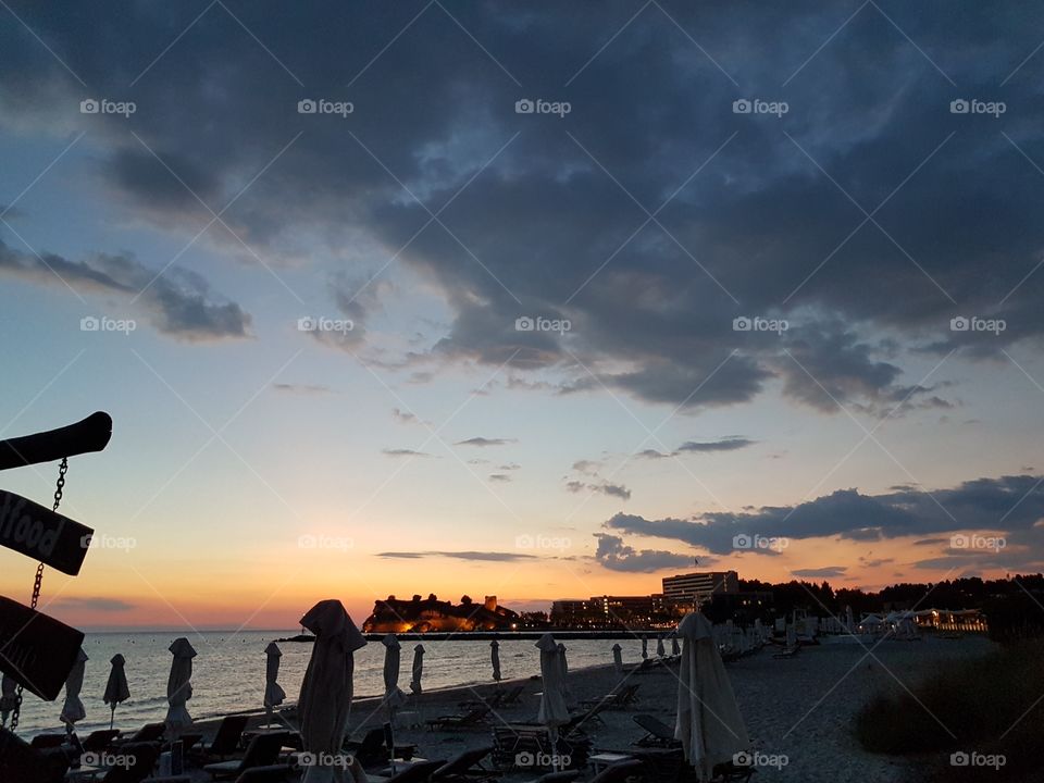 sunset at beach