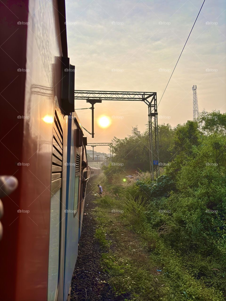 Journey of life going on… evening  sun