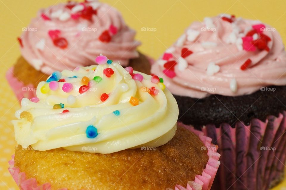Colourful cupcakes
