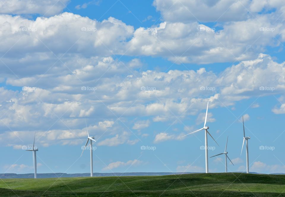 big electric windmills