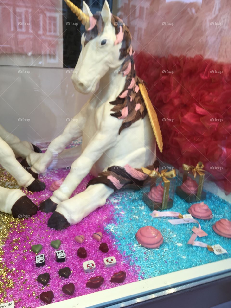 Chocolate unicorn made by dominique persoone