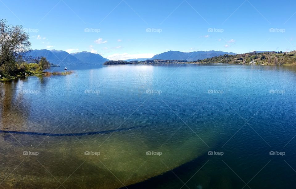 linda paisagem lago chile