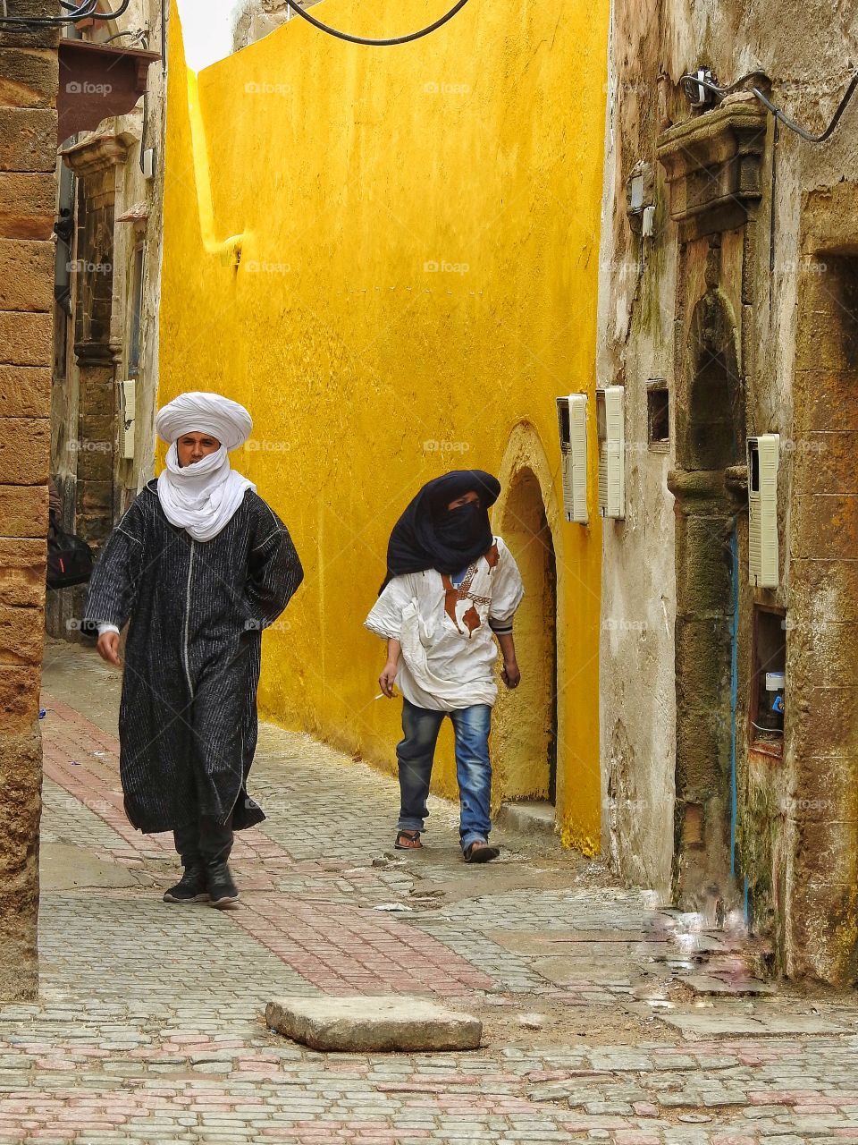 Berber boys walking in Essaouira