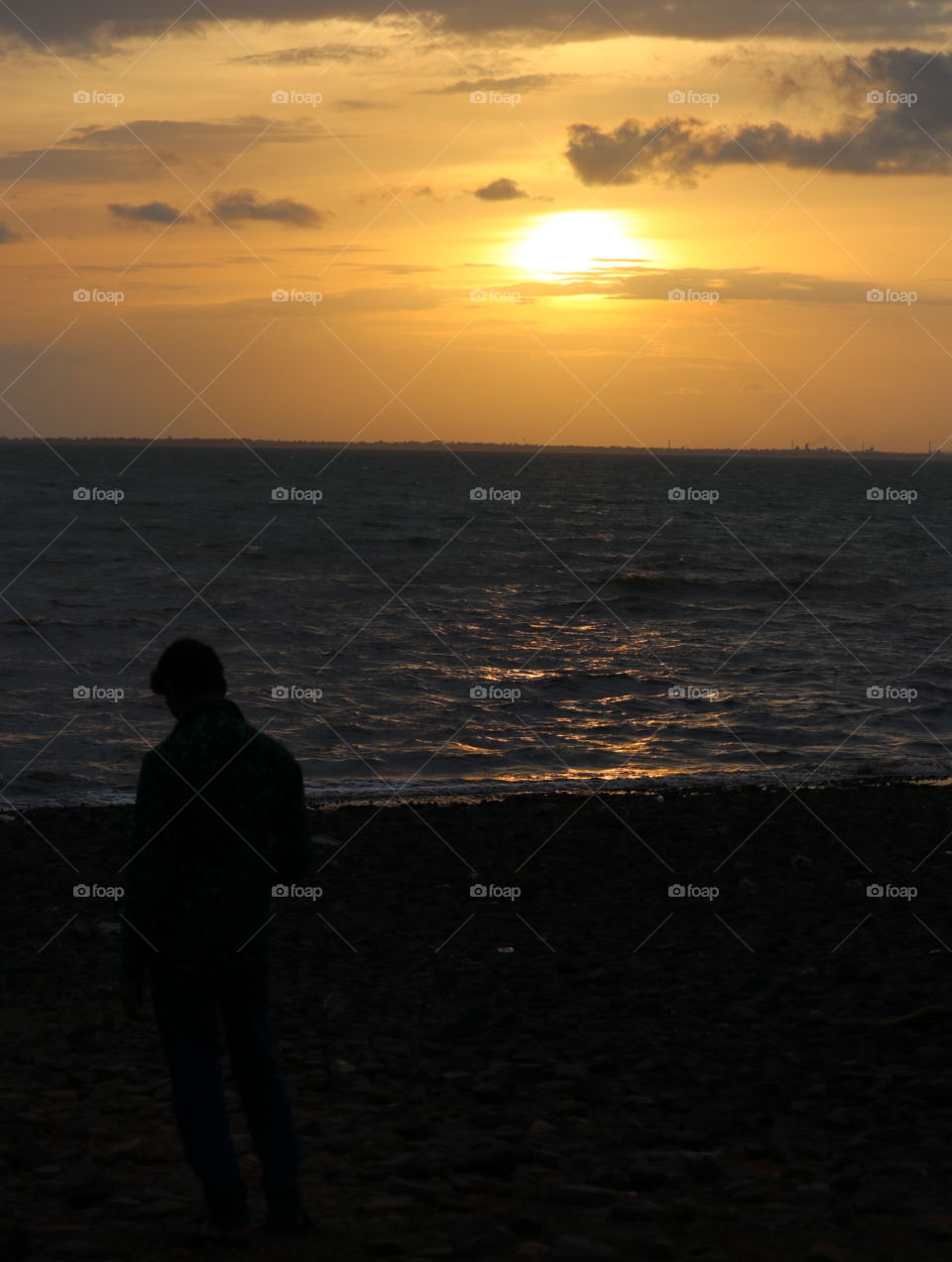 silhouette of sunset