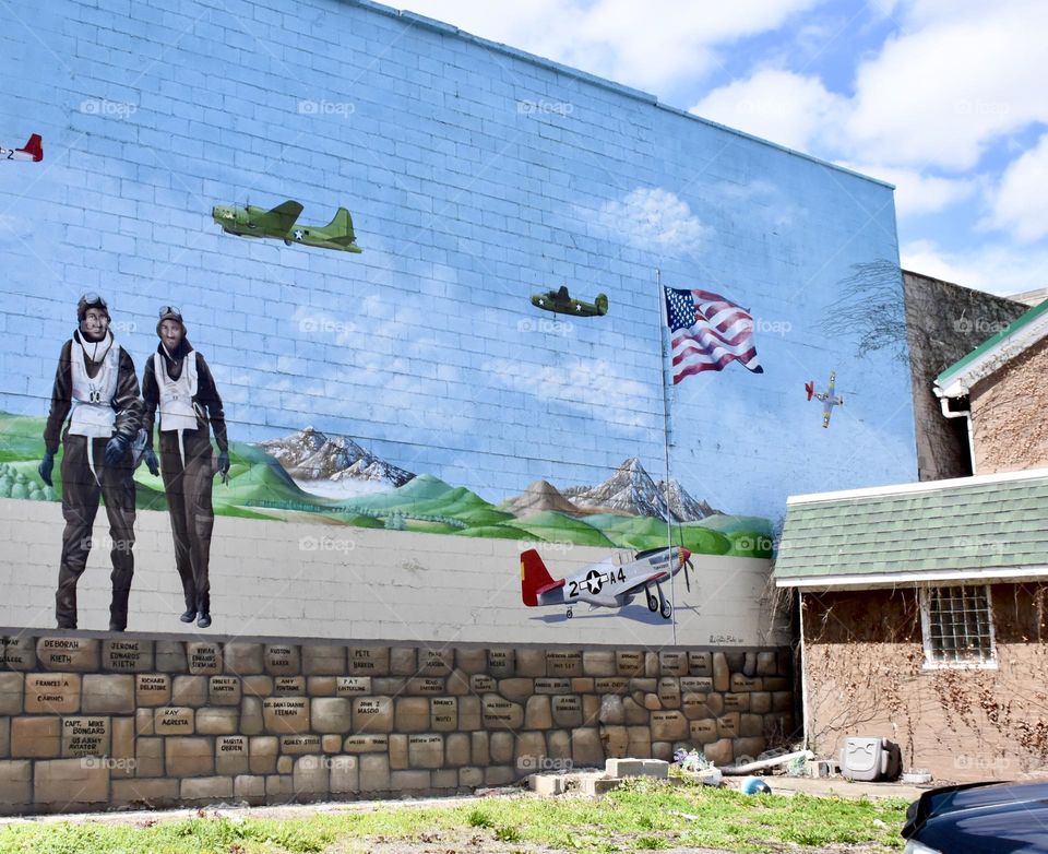 Tuskegee airmen mural