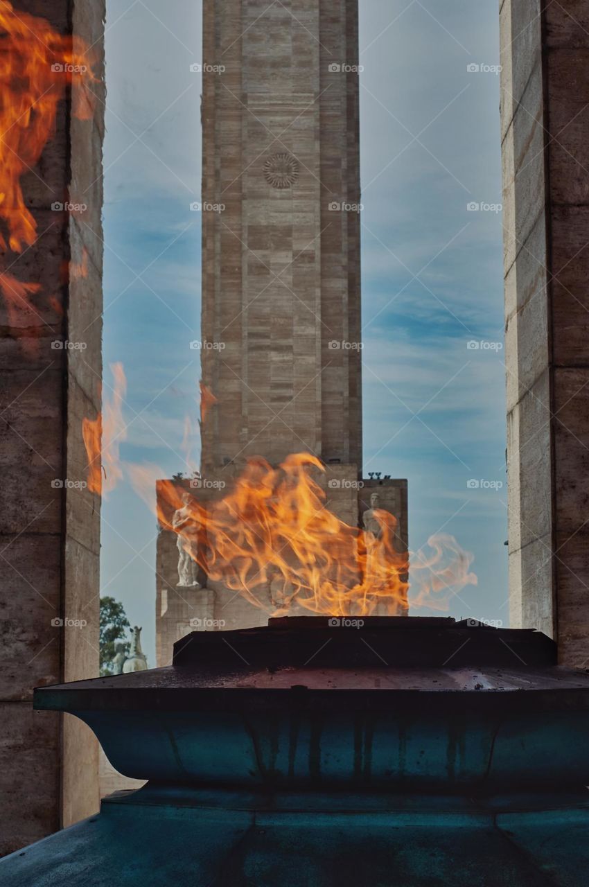 Eternal fire, monument to the flag, Rosario, Santa Fe
