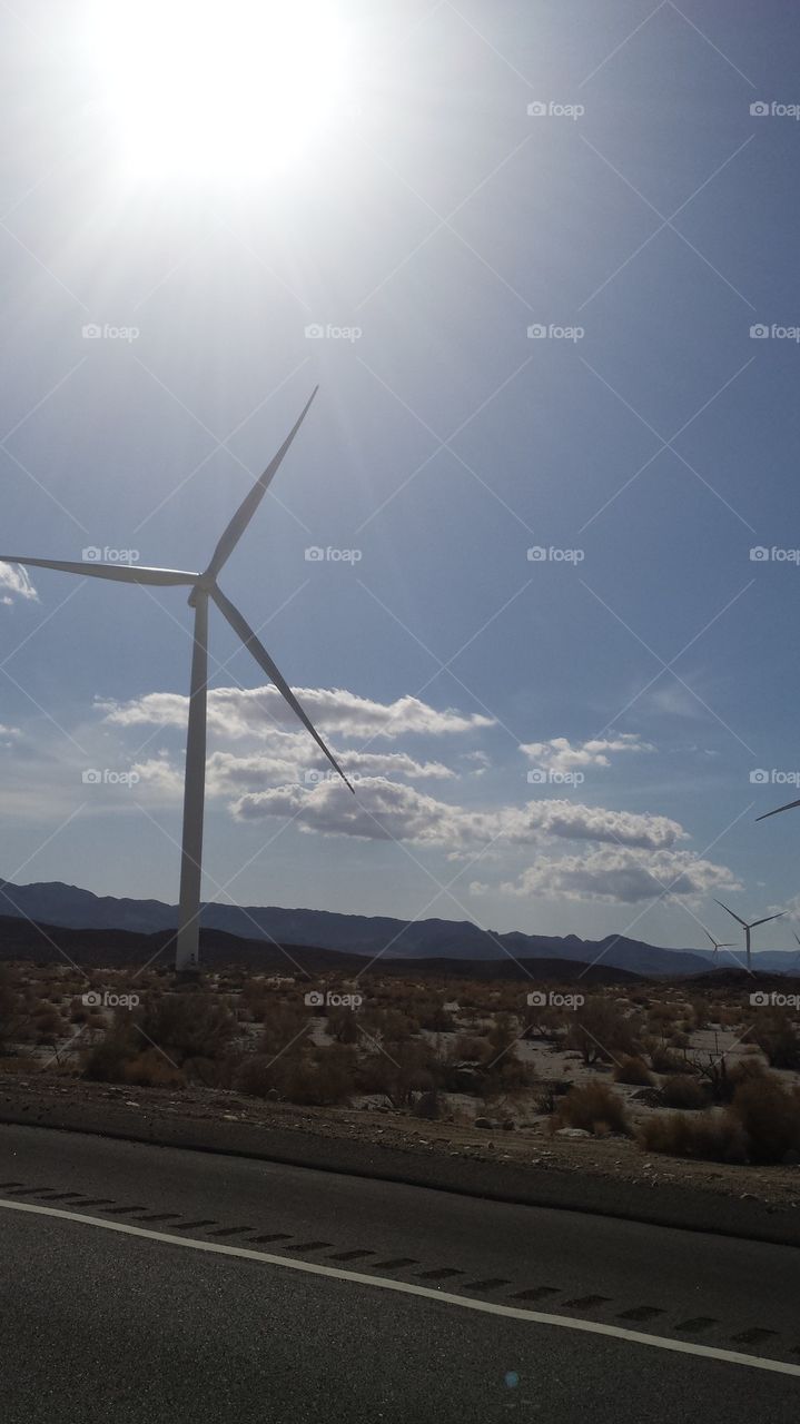 Windmills making electricity 