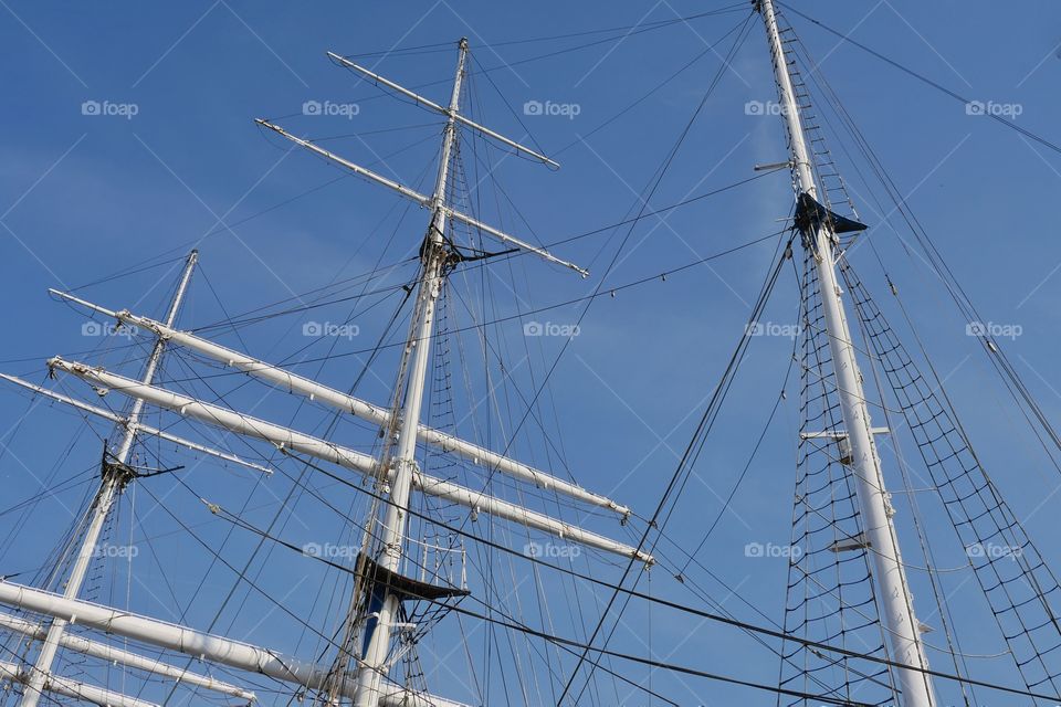 Masts of sailing ship