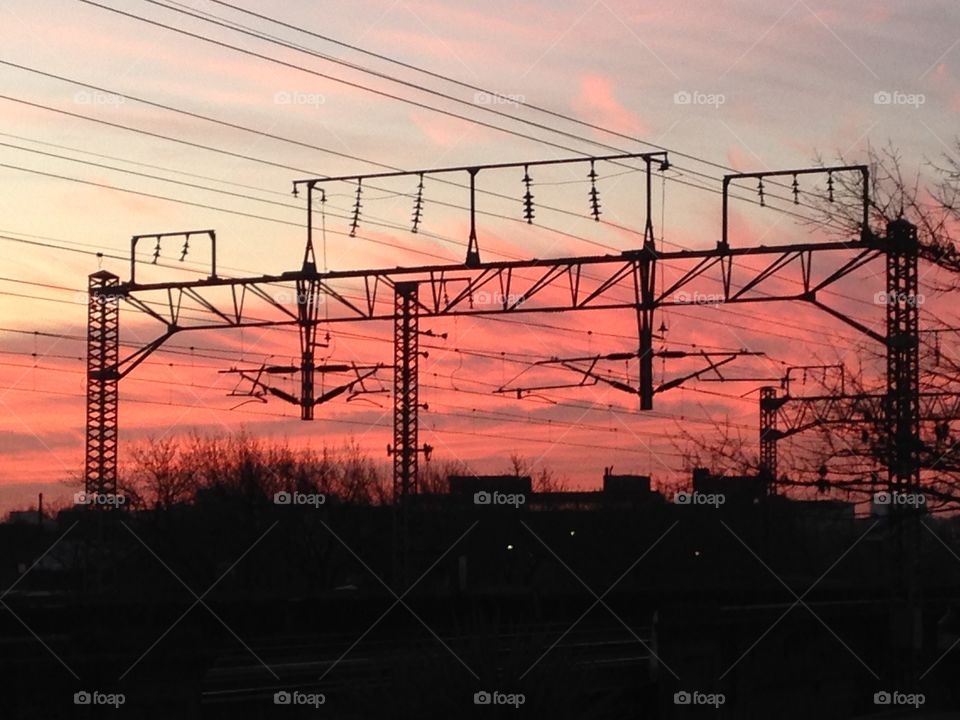 High voltage sunset