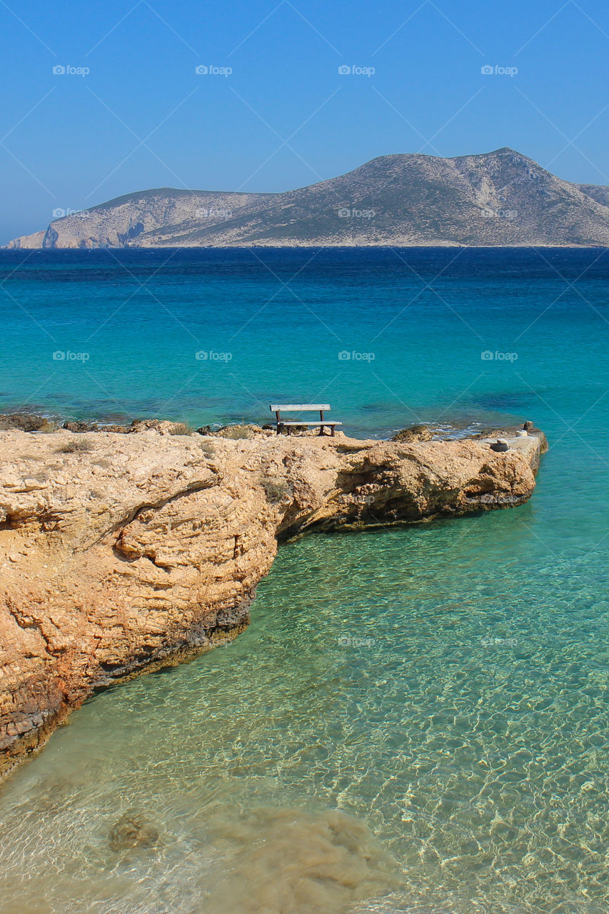 Empty chair on a beautiful beach