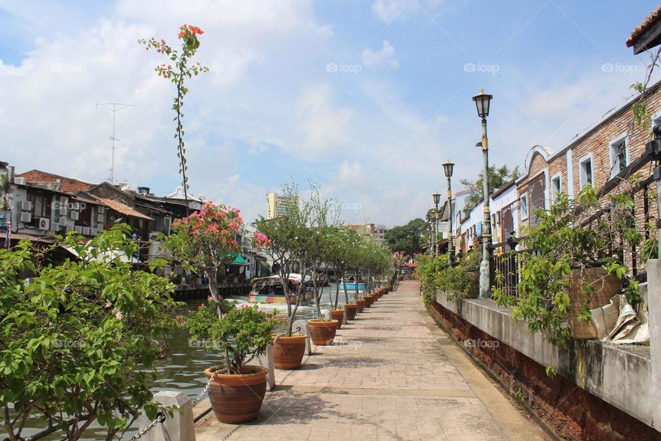 Melaka River Walk in Unesco old town area
