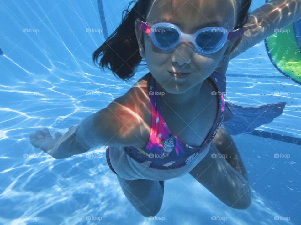 Goggles, Swimming, Dug Out Pool, Water, Fun