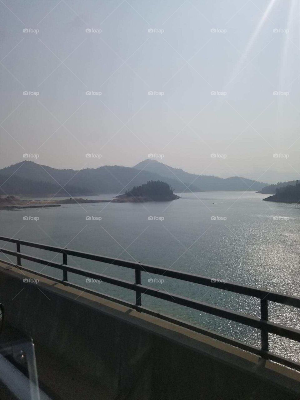 Misty Mountain View from the Rusty Old Bridge 