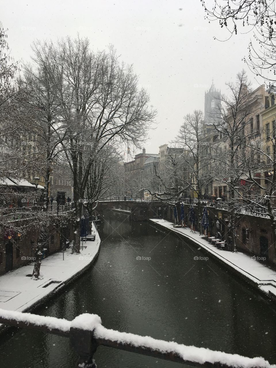 Utrecht city Holland in winter